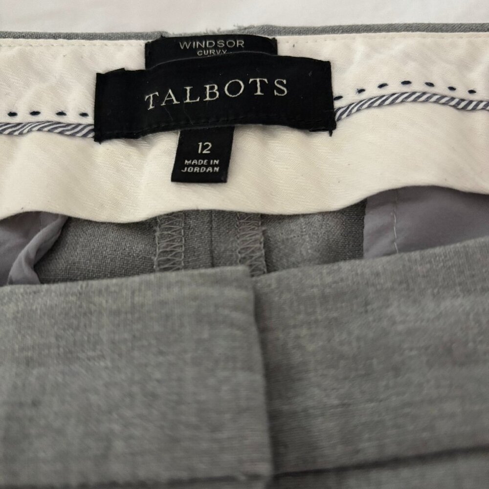 Talbots Windsor Curvy Grey Slacks